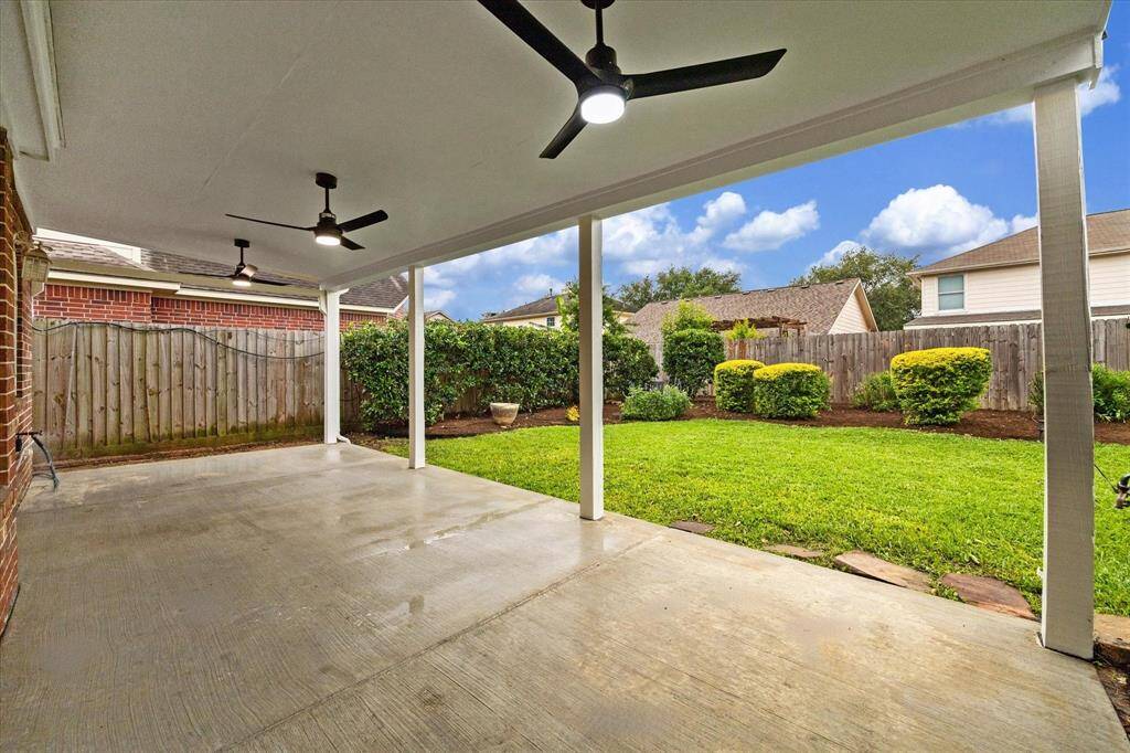 New outdoor ceiling fans will keeo you cool while you sit and admire your well manicured landscape