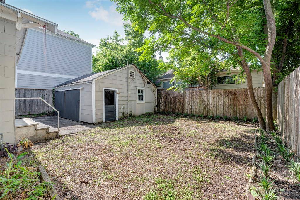 Fenced backyard with room to grow.