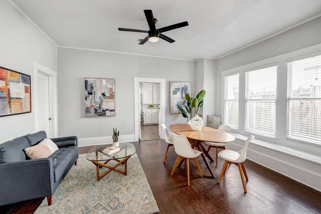 Another look at the dining room which is plenty large enough for holiday gatherings.