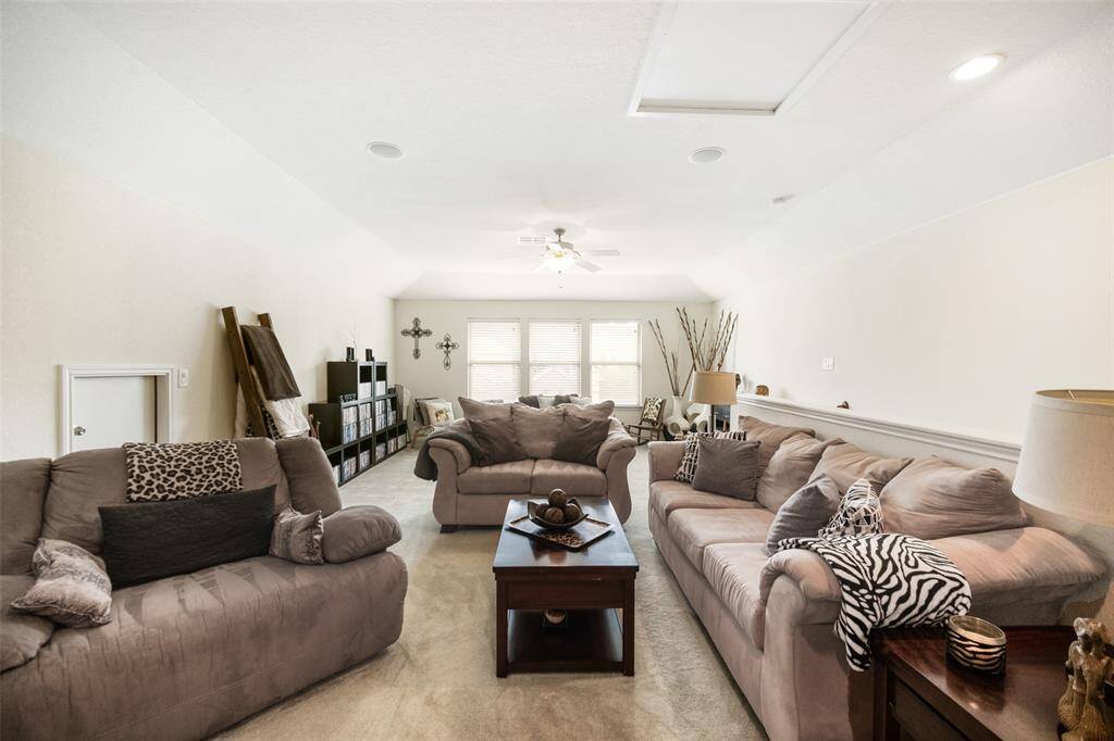 This room has it all!  You have so many choices for its function!  Game room, media room, or even a kids play room! This flex room is located on the second floor all by itself!