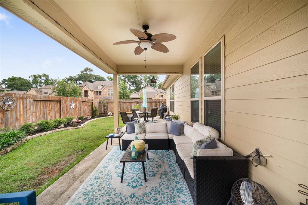 Enjoy outdoor living at its finest in this newly landscaped backyard, offering ample space for both seating and dining!