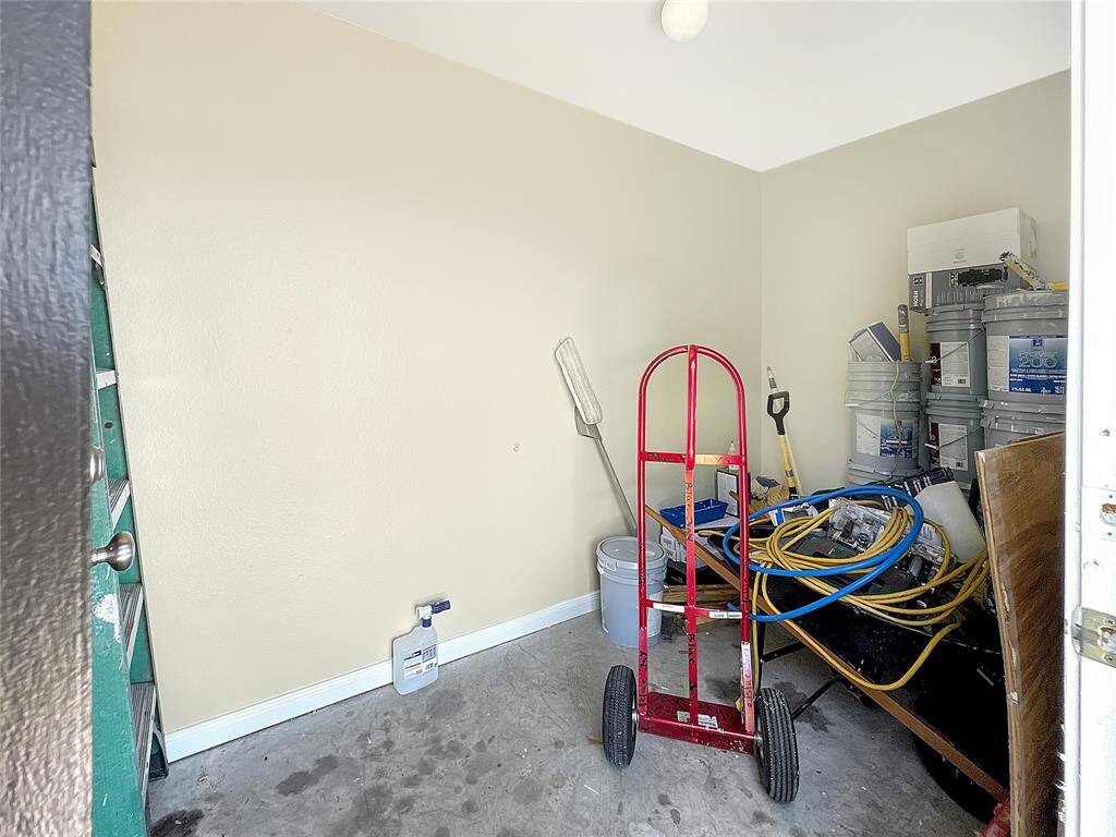 Storage room in the back