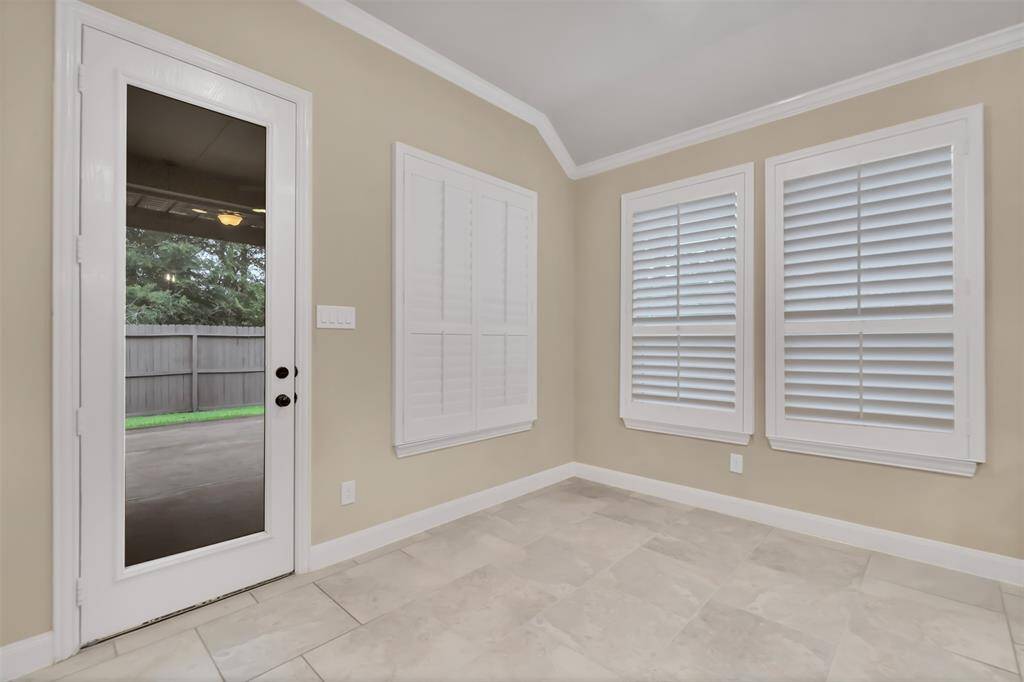 Cozy Breakfast Nook with Backyard Access.