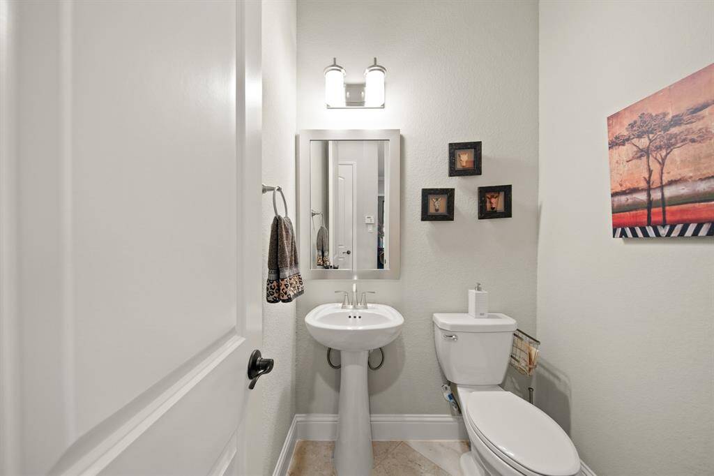Half bathroom located near the front of the home.
