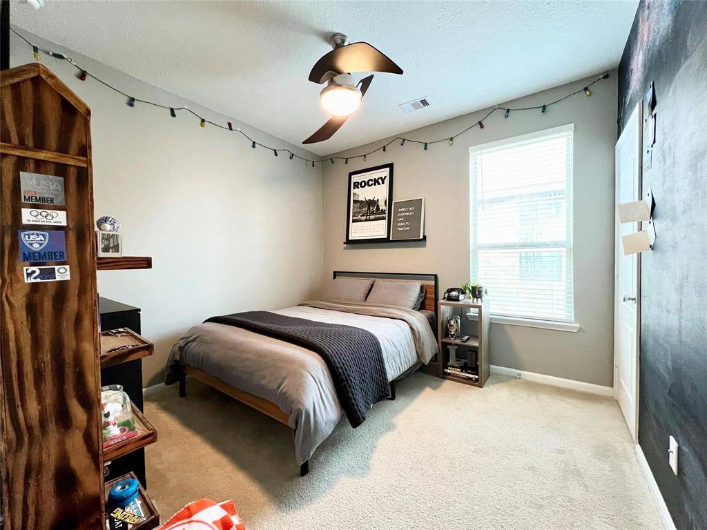 Bedroom 2 has a chalkboard wall.