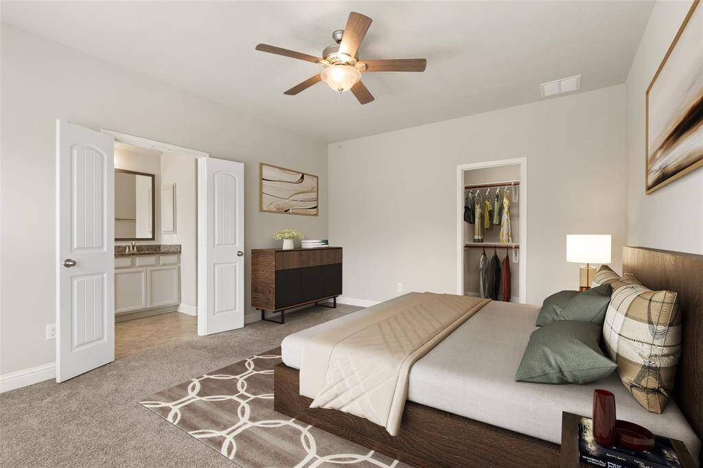 virtually staged image of primary bedroom