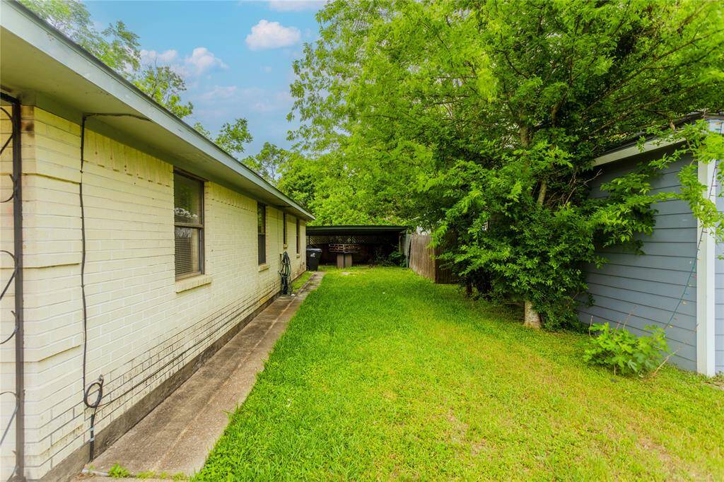 Additional storage in carport.
