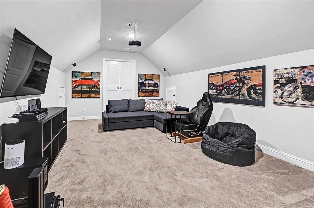 Across the catwalk, you'll find 2 additional second floor guest rooms and an additional full bathroom. Your new home offers incredible balcony views through elegant archways, making entertaining and communication a breeze.