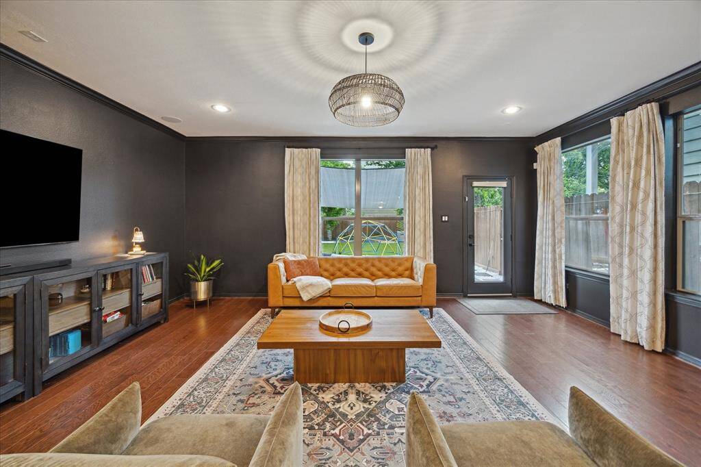 The living room is a moment and a space you will enjoy whether relaxing and recharging or hosting game day or holidays!