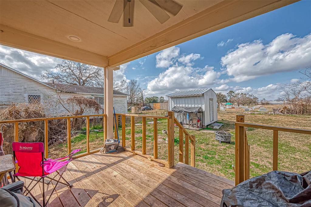 Back covered patio.