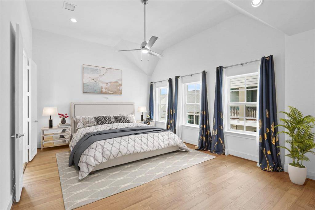 Discover the expansive primary suite on the top floor, designed for comfort with its generous layout and bright, inviting feel.