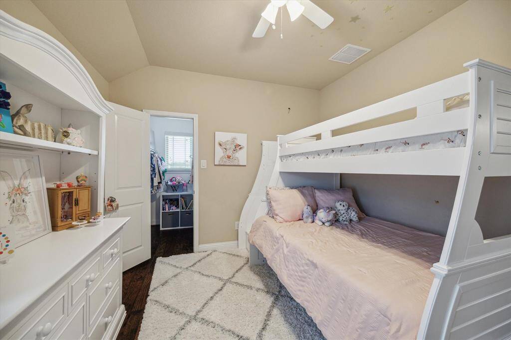 All the secondary bedrooms are fairly generous in size with walk in closets. This particular closet has a window for that added natural llight.