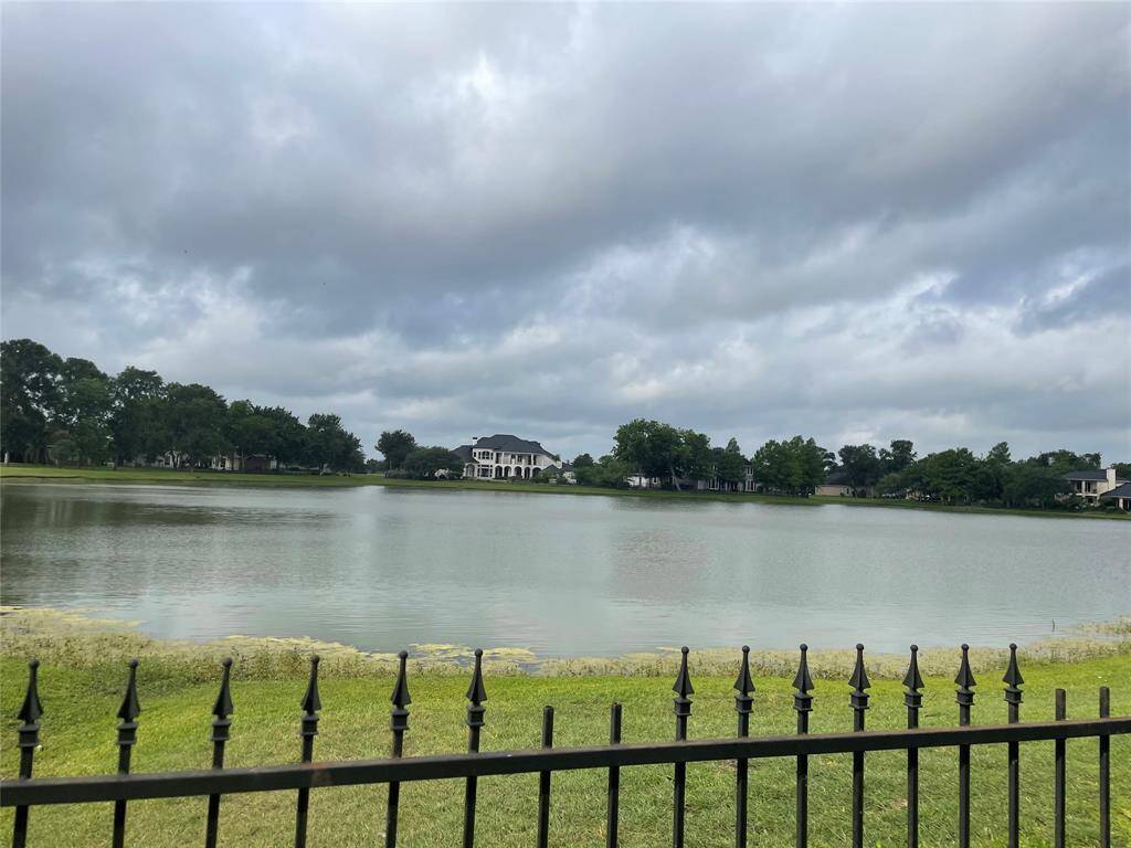 View of lake from back yard.