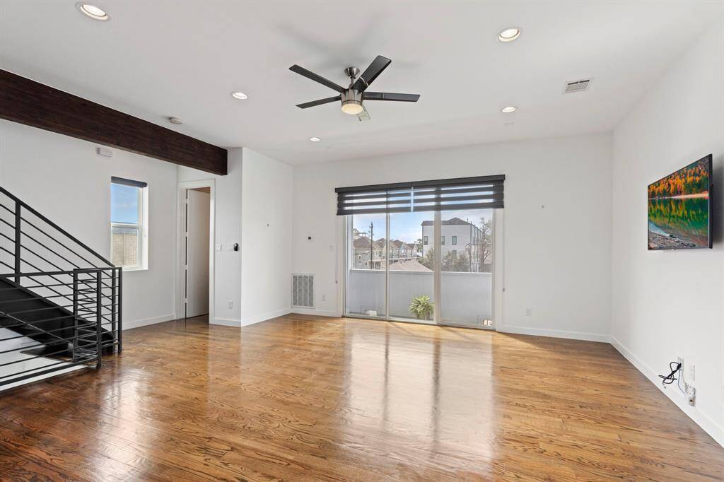 Looking toward 2nd floor powder room from living area