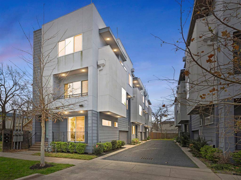 View from W 19th Street. Unit A is the furthest from the street. Great location with coffee shops, breweries and great food within walking distance. HEB is a stone's throw away!