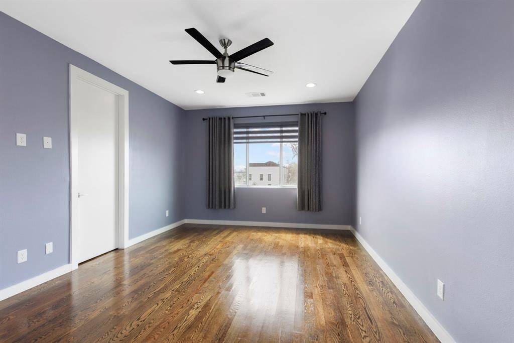 Spacious Primary Bedroom is located on the 3rd floor and has private balcony