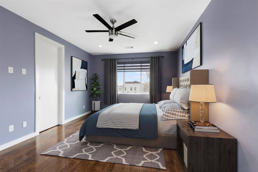 Virtually staged, this room is quite large, look forward to viewing in person!