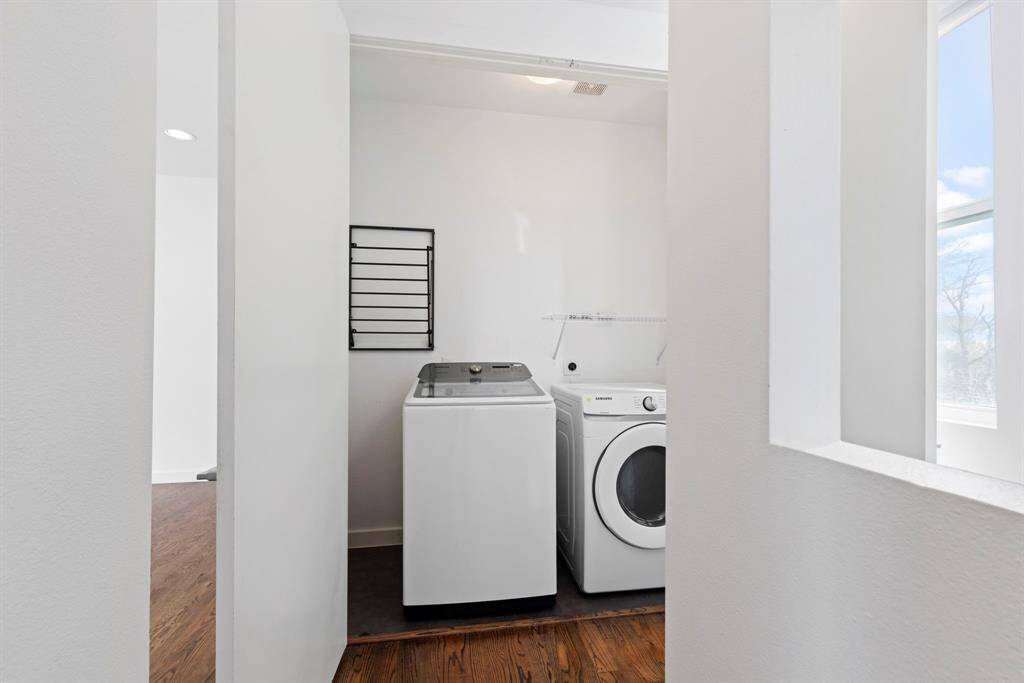 Laundry on main bedroom level. Clean and convenient!