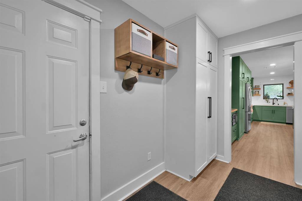 Additional storage in the laundry room. The water heater was replaced in 2021.