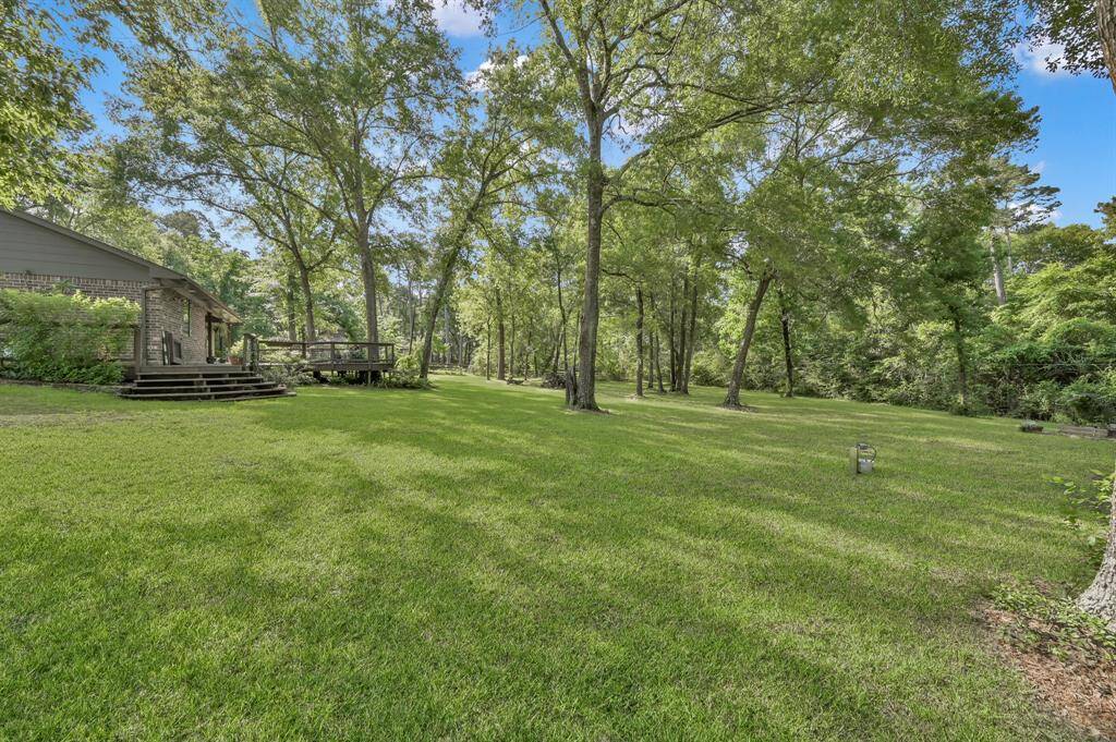 That's your land beyond the trees.  A quaint stream runs through the back of the lot.