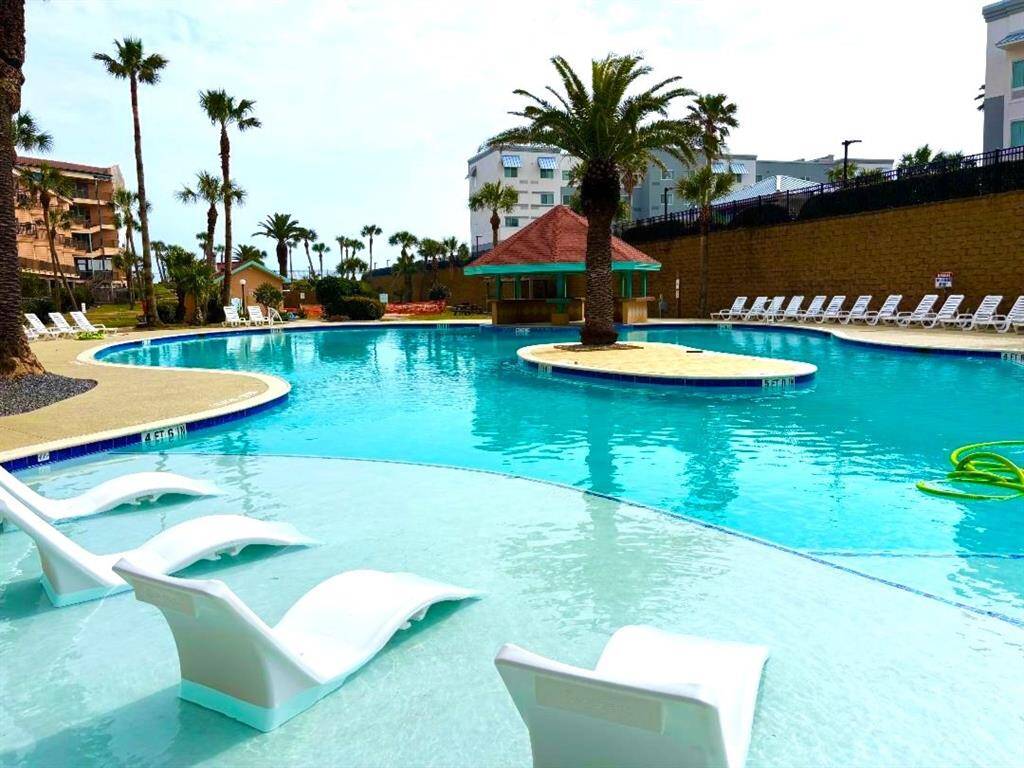 Dip your toes in the cool water while sunning on the newly designed resort pool chaise shelf.