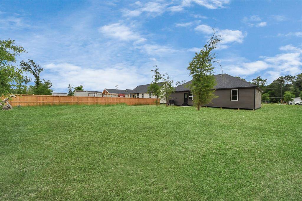Back yard. AI grass was added. There is 1/3 of grass in the front and about 1ft all around the house.