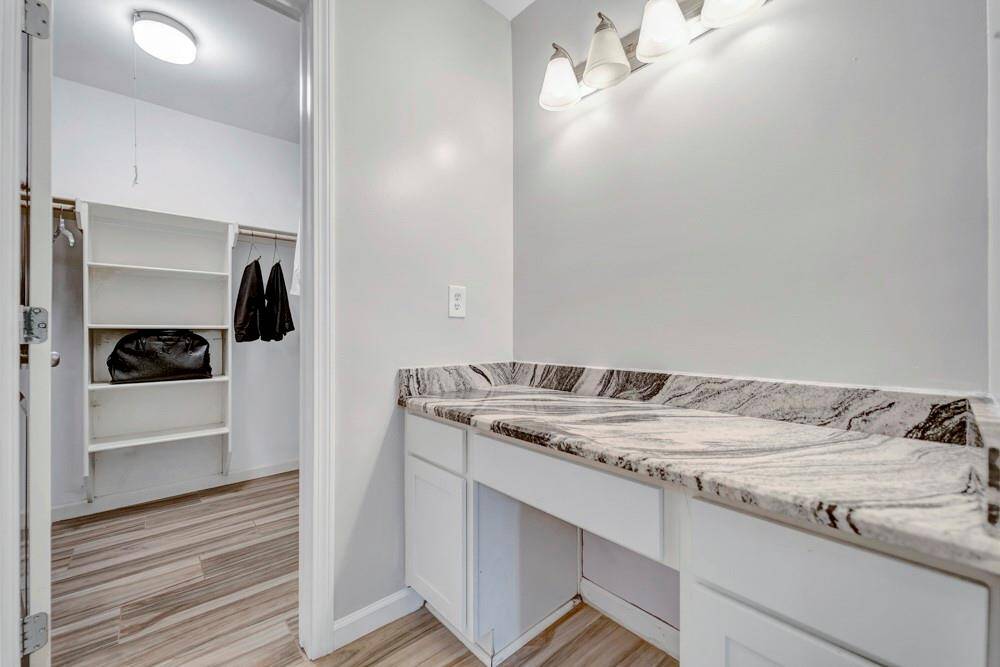 Primary closet and vanity area