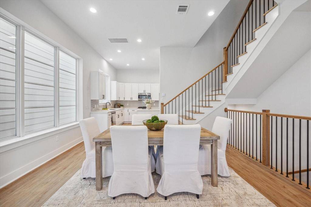 Open concept dining and kitchen
