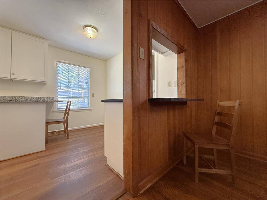 The pass through bar from the kitchen can also be a second breakfast bar!