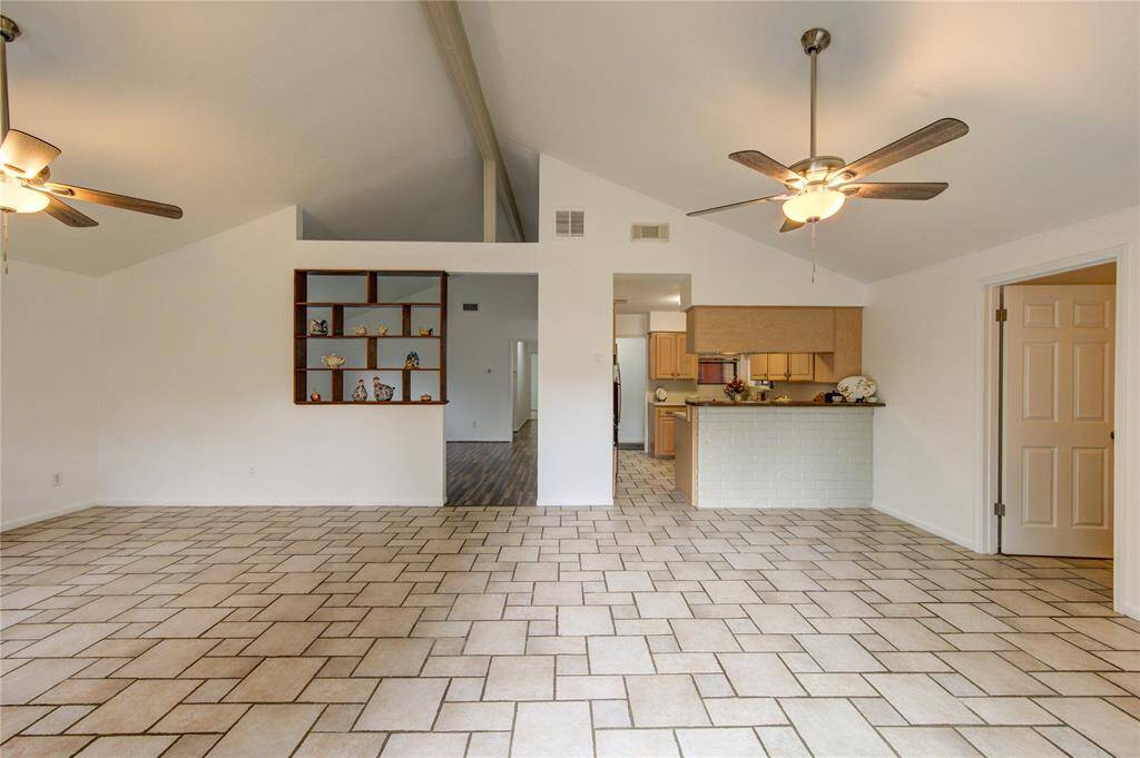 Kitchen opens to the family room.