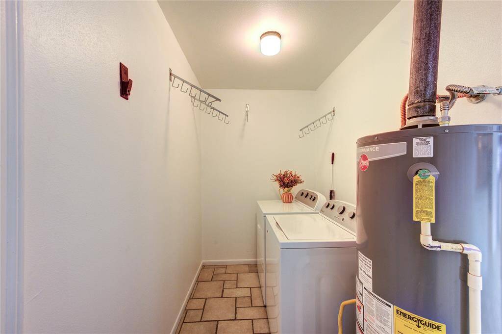 Gas stove overlooks the family room.