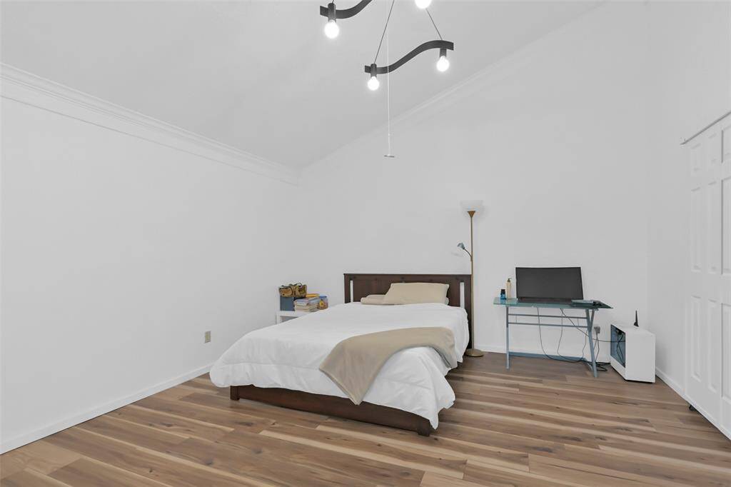 This bedroom features a minimalist design.