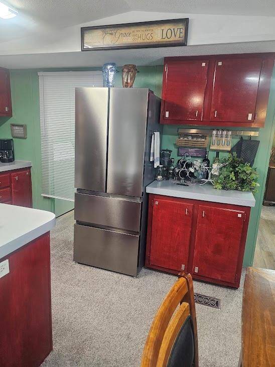 Guest house kitchen with recent refrigerator