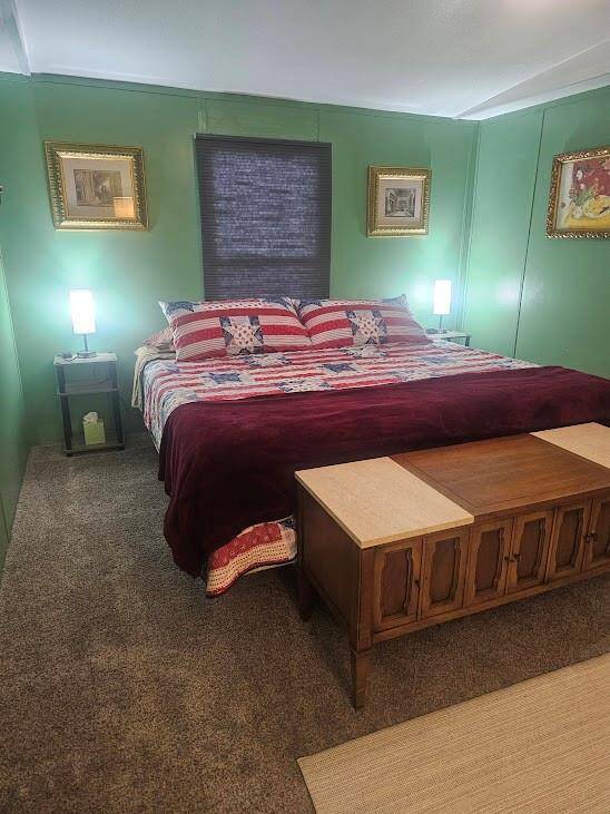 Primary bedroom with king bed