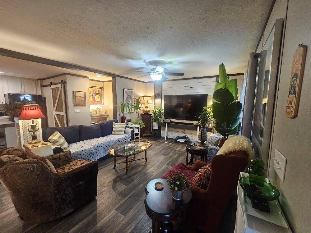 Living room open to kitchen is perfect for family events