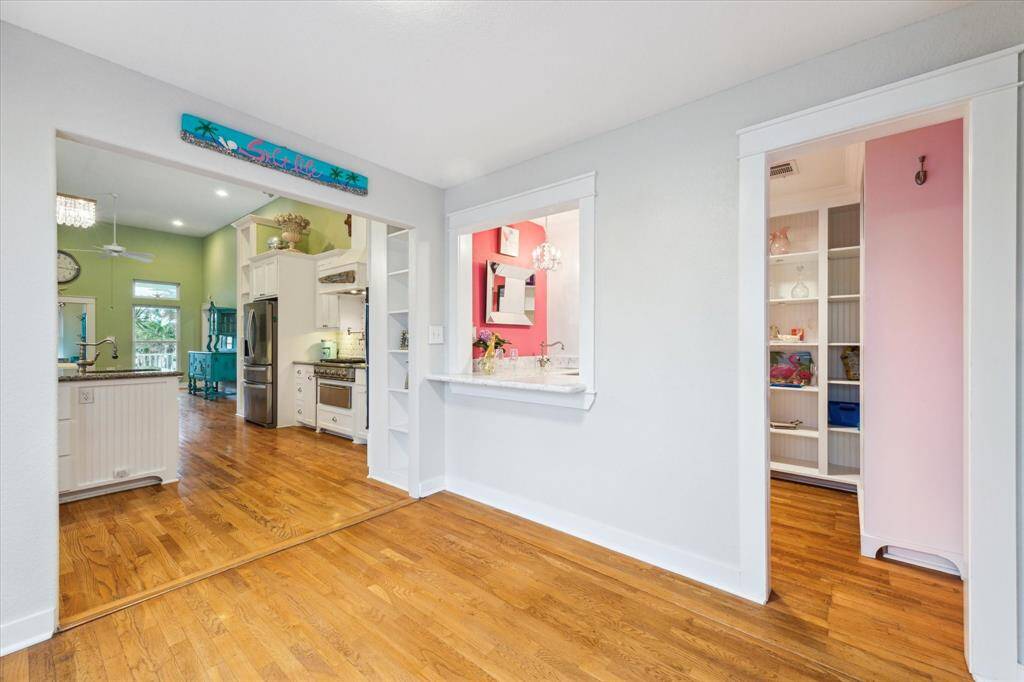 A real cocktail room right off of the dining room/kitchen and deck door