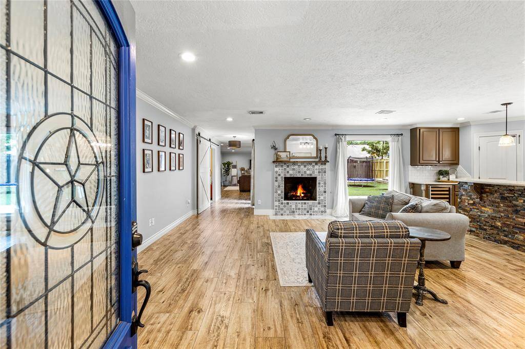 Walking directly into the multiuse living area.