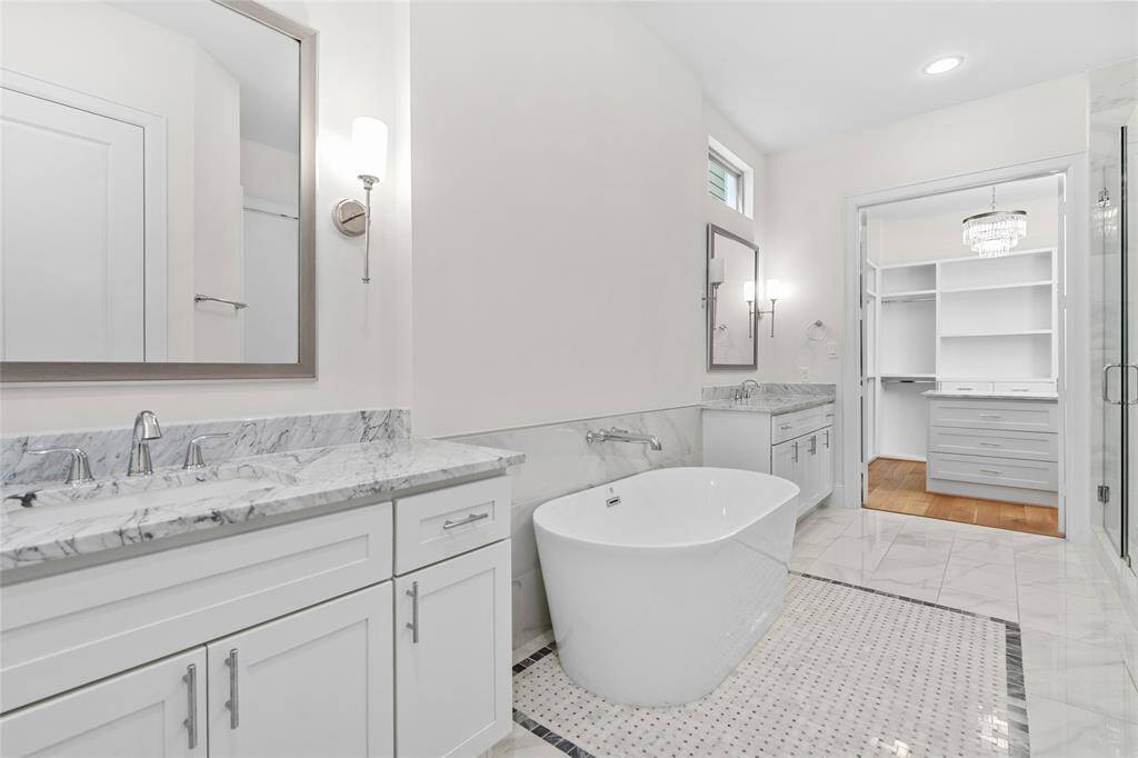 Large walk-in closet is connected.