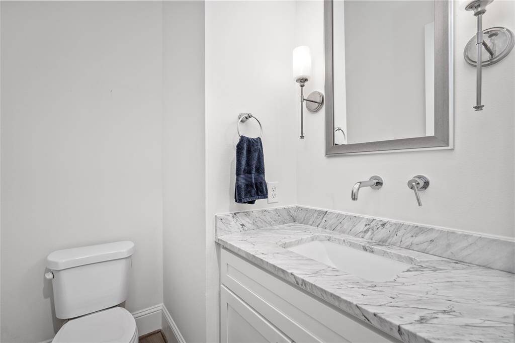 On the first floor of the home you will also find the half bathroom.