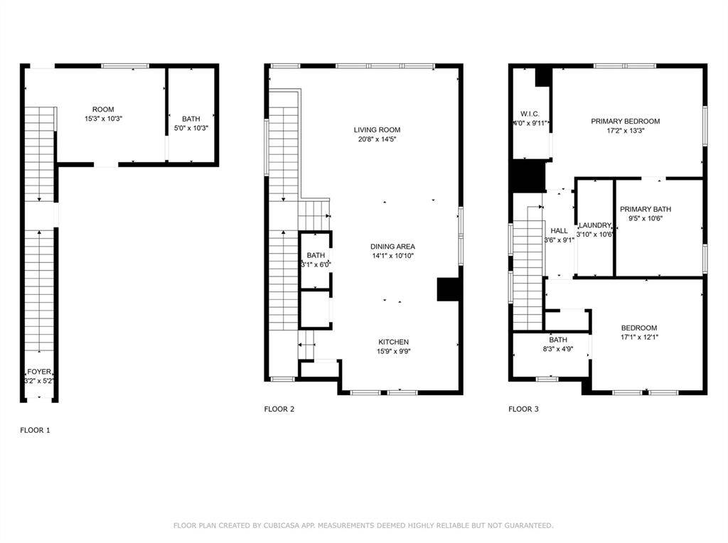 Floorplan of levels 1-3!