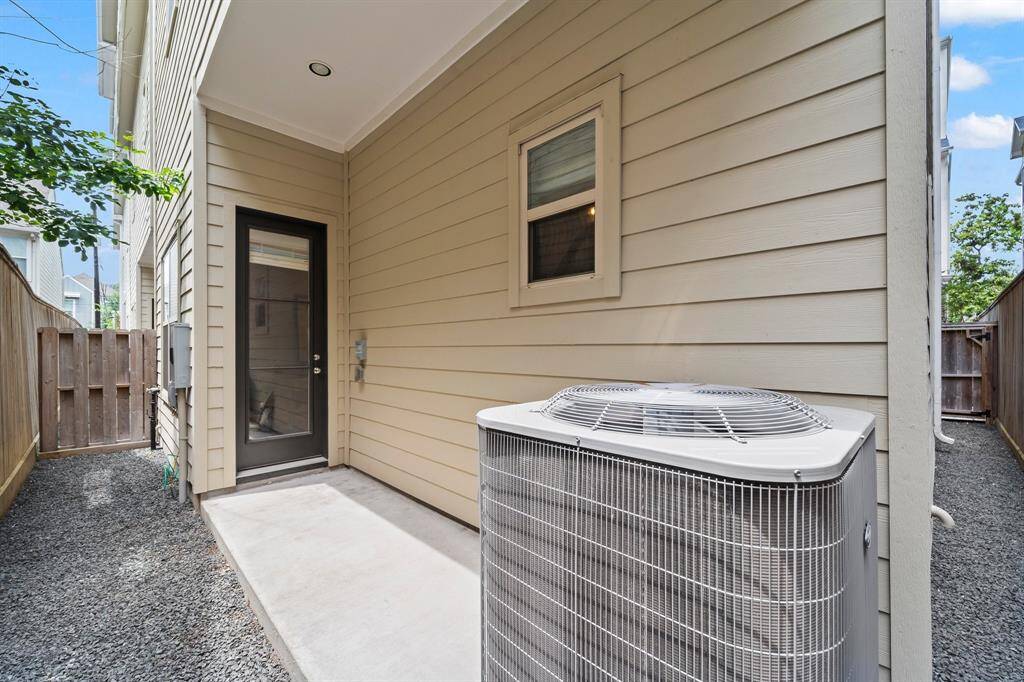 Charming private terrace accessible from the first-floor bedroom.