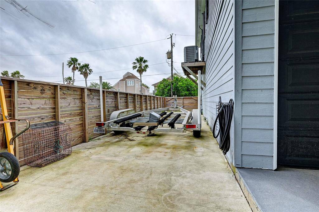 Ample room for boat trailer or rv