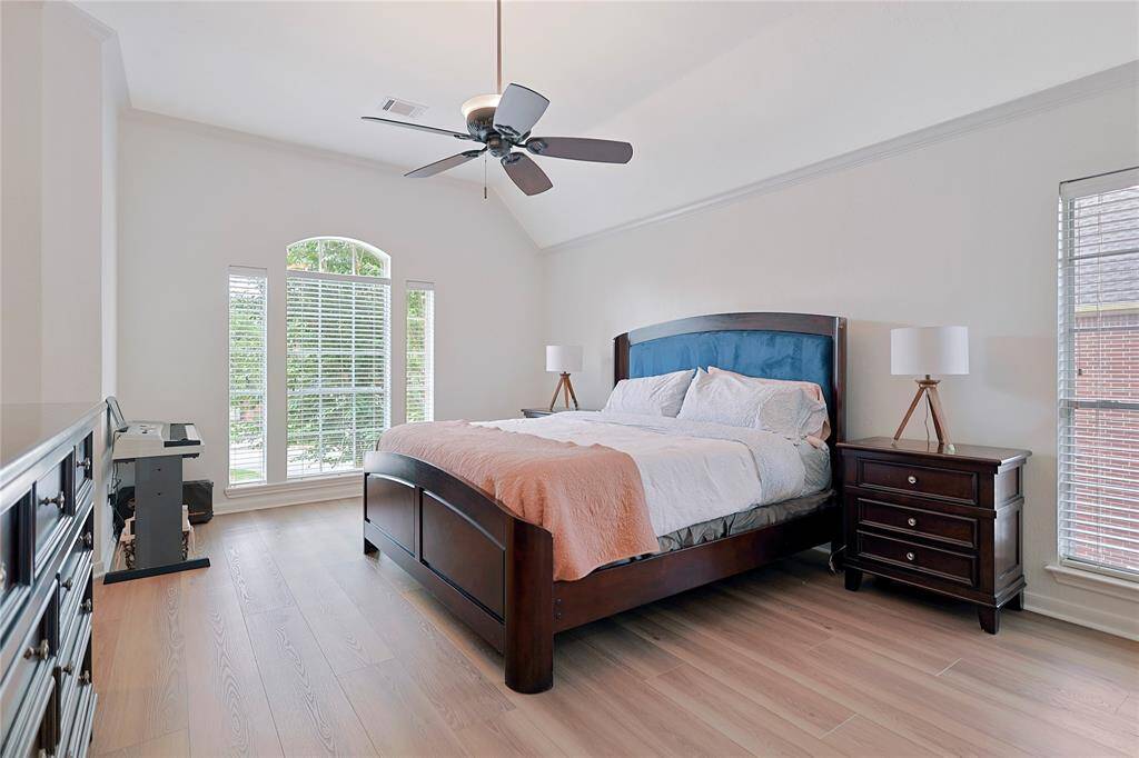 Step into the sanctuary of theprimary bedroom.