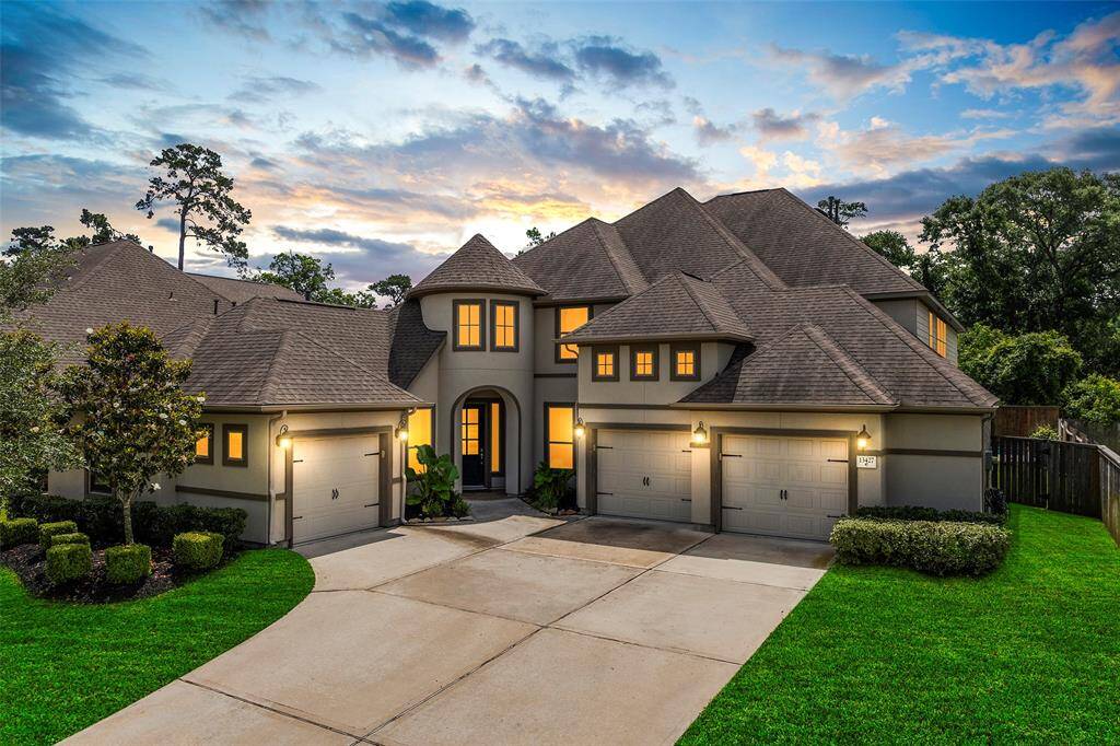 LUXURY LIVING IN GATED ALDEN WOODS! PRIVATE POOL and no immediate back neighbors for added serenity! This stunning 4-bed, 3.5-bath executive home with a rare 3.5-car garage is packed with upgrades and style! Step into a bright, open-concept layout featuring a chef’s dream kitchen with a huge island, butler’s pantry, and seamless flow to the dining and family room with gas log fireplace and custom built-in shelving.