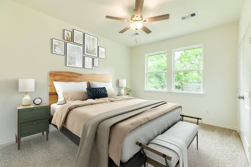 Virtually Staged Primary Bedroom