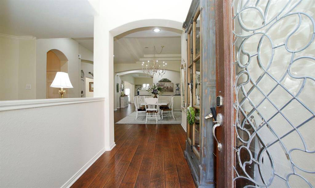 Lead glass and wood door - luxurious.