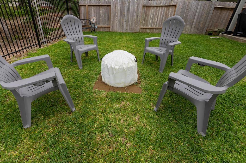 Back porch is ready for a gas grill