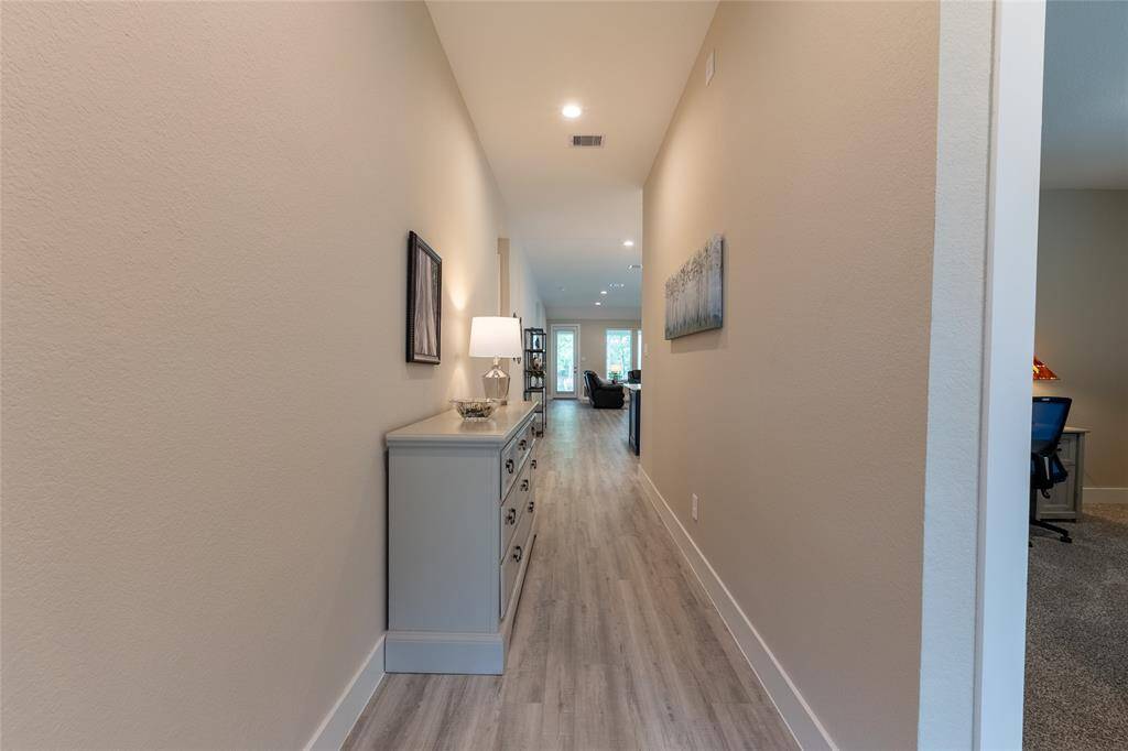 View of the entryway and front door