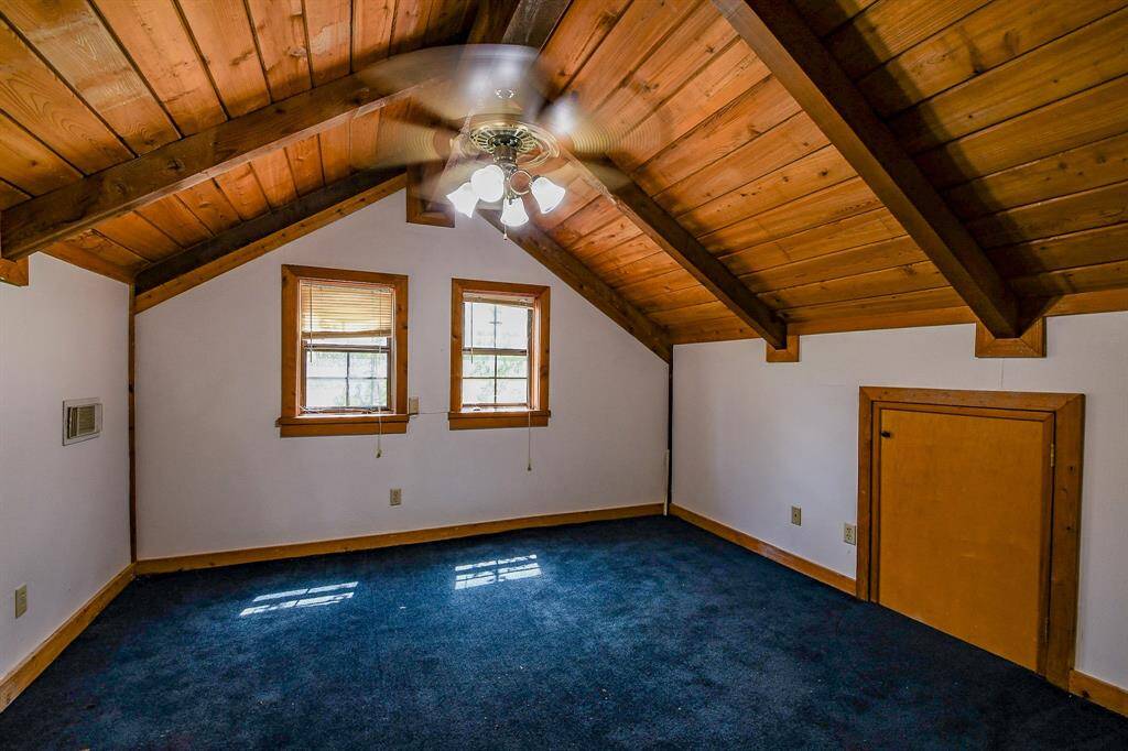 One of two upstairs bedrooms.