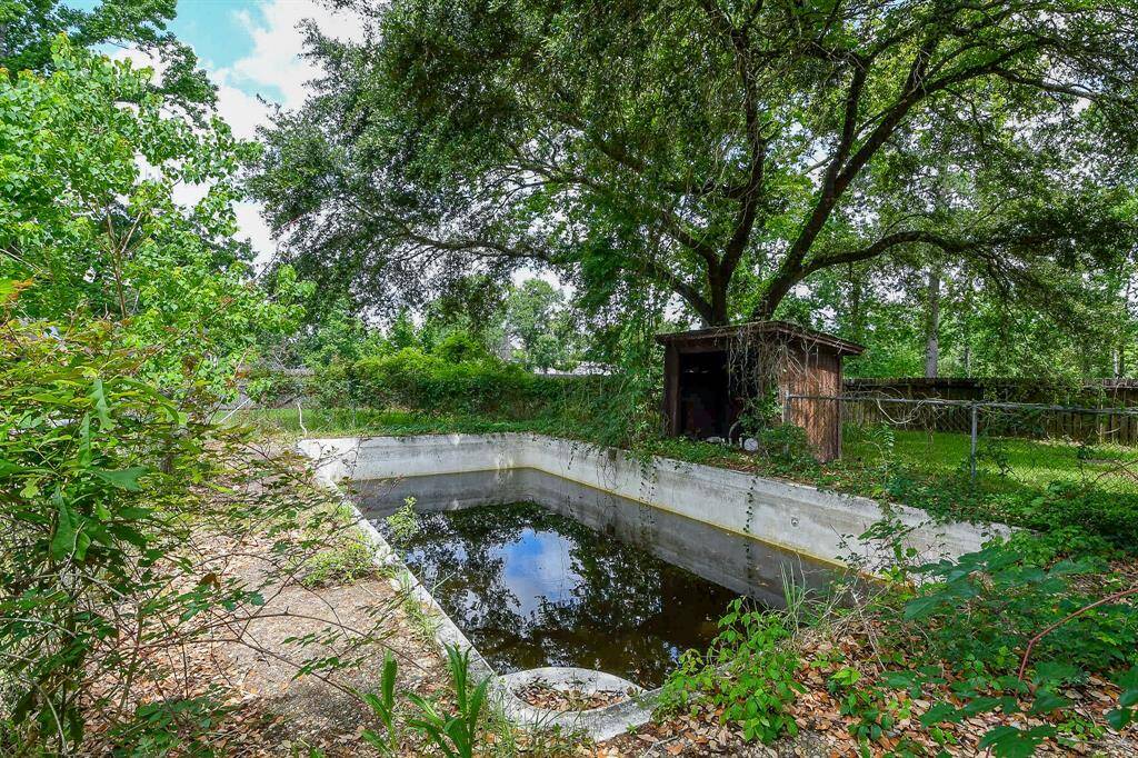 The in-ground gunite pool needs a little TLC, but it can be restored back to its former glory!